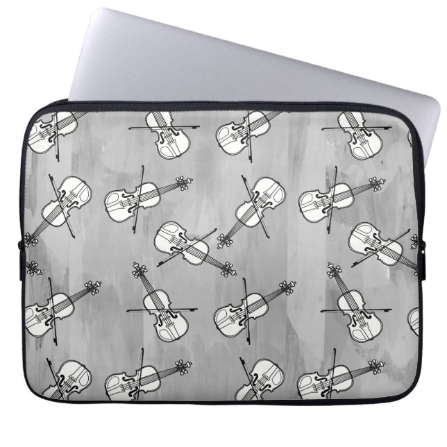 Colourful Violin Blocks Laptop Sleeve (Front)