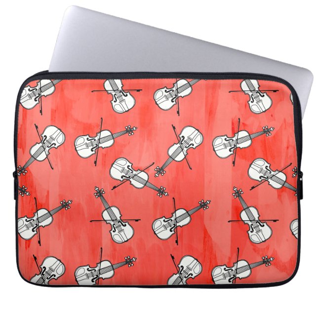 Colourful Violin Blocks Laptop Sleeve (Front)