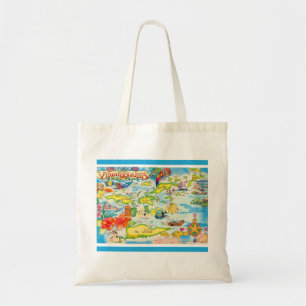 Colourful Virgin Islands Map Tote Bag