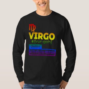 Colourful Virgo Zodiac Qualities T-Shirt