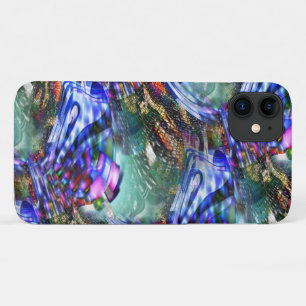Colourful virtual image fluctuation over battleshi Case-Mate iPhone case