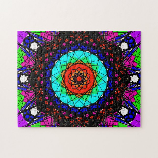 Colourful Visionary Mandala Jigsaw Puzzle (Horizontal)