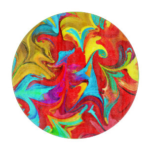 Colourful Vivid Abstract Pattern Cutting Board