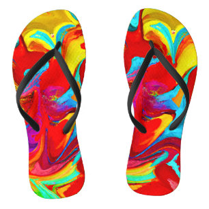Colourful Vivid Abstract Pattern Jandals