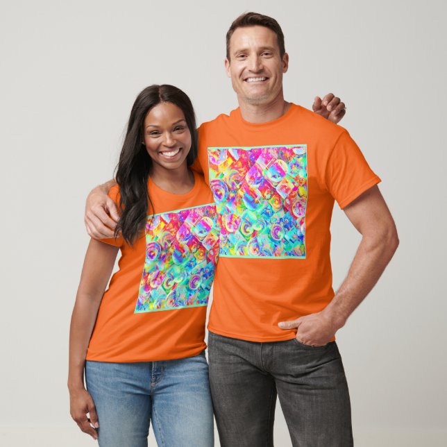 Colourful Vivid Abstraction Pattern T-Shirt (Unisex)