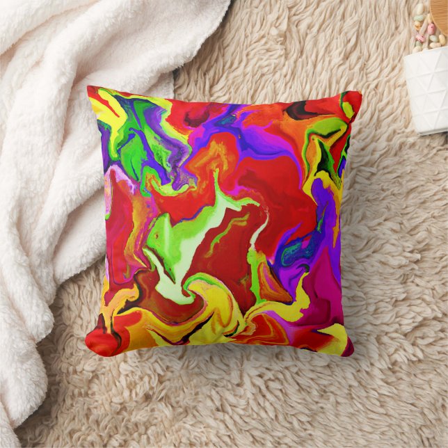 Colourful Vivid Abstractions Pattern Cushion (Blanket)