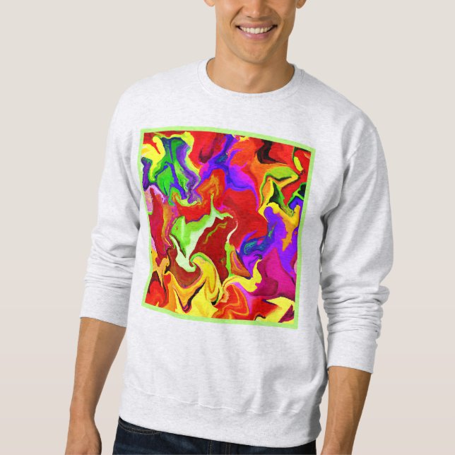 Colourful Vivid Abstractions Pattern Sweatshirt (Front)