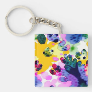 Colourful vivid design  key ring