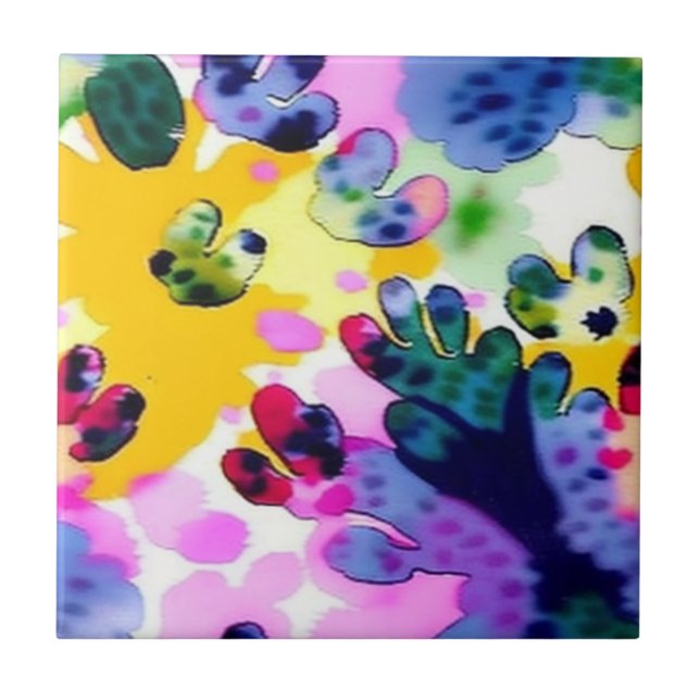 Colourful vivid design  tile (Front)