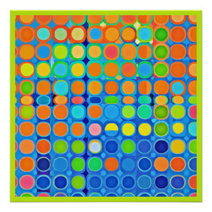 Colourful Vivid Elegance Stylish Pattern Poster