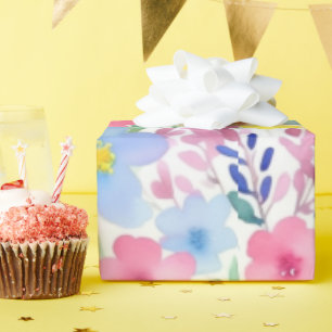 Colourful vivid flowers pattern Wrapping Paper