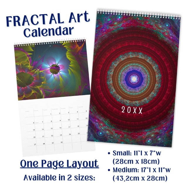 Colourful vivid Fractal Art  Calendar (Creator Uploaded)