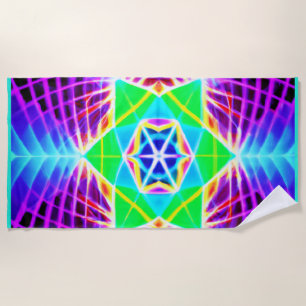 Colourful Vivid Pattern Beach Towel