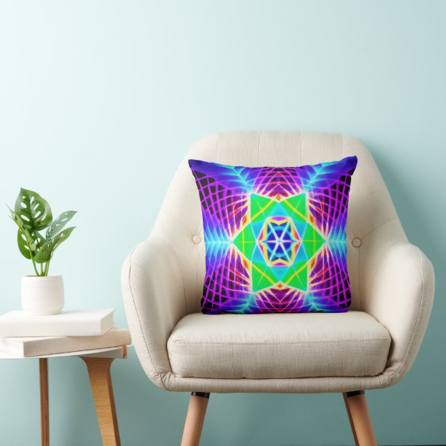 Colourful Vivid Pattern Cushion (Chair)