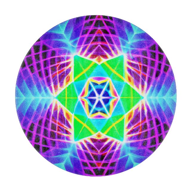 Colourful Vivid Pattern Cutting Board (Front)