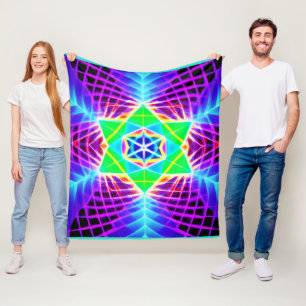 Colourful Vivid Pattern Fleece Blanket