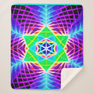 Colourful Vivid Pattern Sherpa Blanket