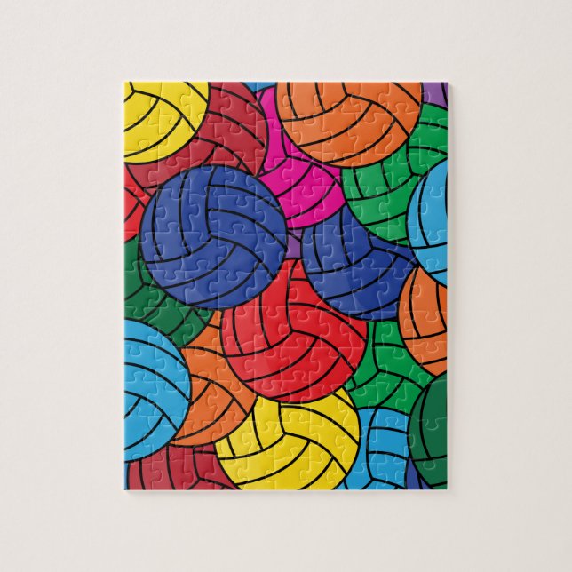 Colourful Volleyball Collage Jigsaw Puzzle (Vertical)