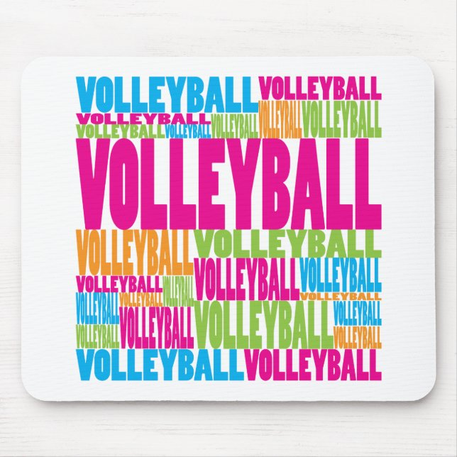 Colourful Volleyball Mouse Pad (Front)