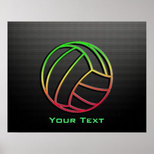 Colourful Volleyball Poster