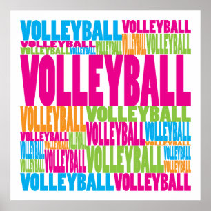 Colourful Volleyball Poster