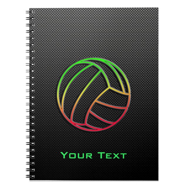 Colourful Volleyball Spiral Notebook (Front)
