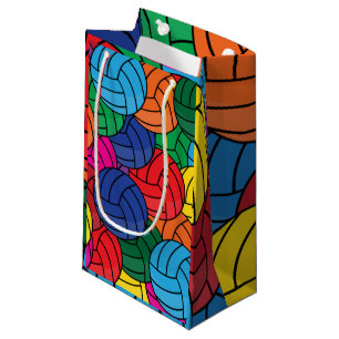 Colourful Volleyball Sport Collage Small Gift Bag