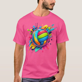 Colourful Volleyball T-Shirt