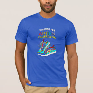 Colourful Walking for Autism Awareness T-Shirt