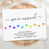 Colourful Walking Paws Personalised Moving