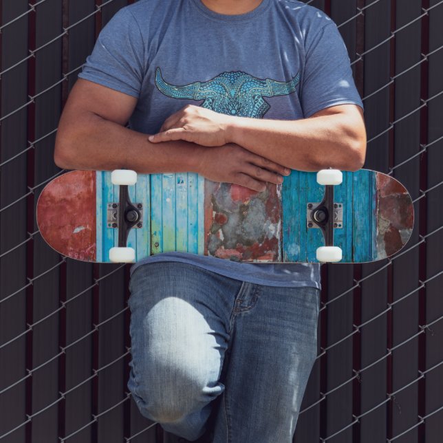 Colourful wall, door and shutters skateboard (Outdoor 3)