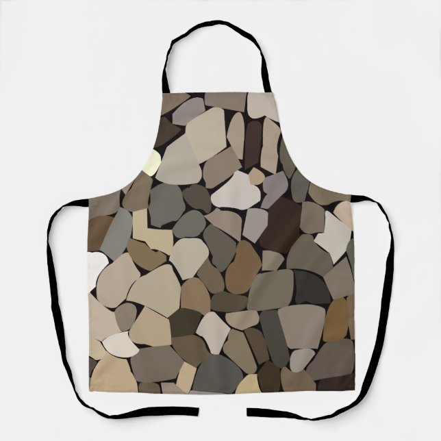 Colourful Wall Stones Pattern Apron (Front)
