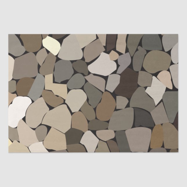 Colourful Wall Stones Pattern Tissue Paper (Front)