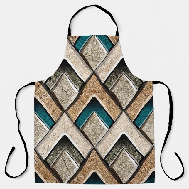 Colourful wall tile backgroundflower, digital, pat apron (Front)