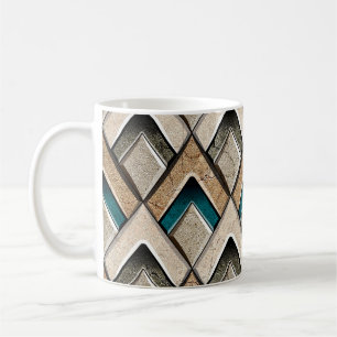 Colourful wall tile backgroundflower, digital, pat coffee mug