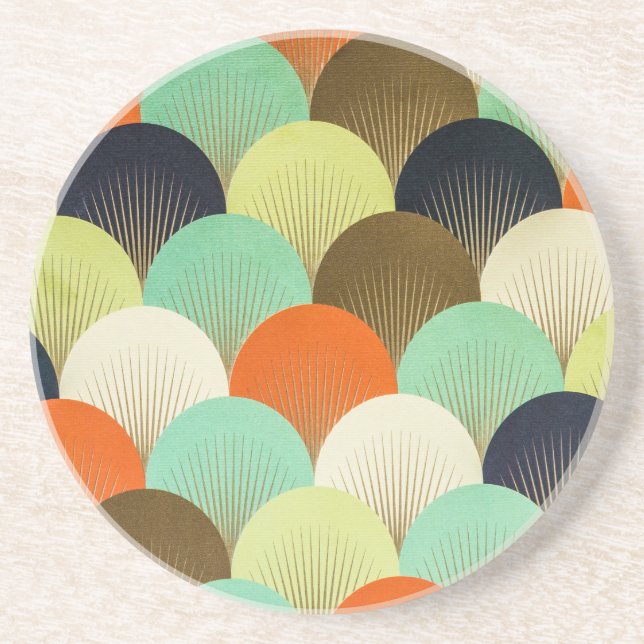 Colourful wallpaper: artistic design. coaster (Front)
