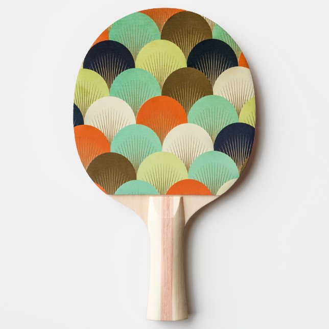 Colourful wallpaper: artistic design. ping pong paddle (Front)