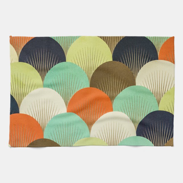 Colourful wallpaper: artistic design. tea towel (Horizontal)