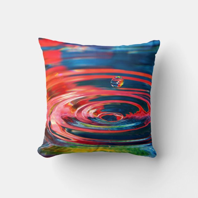 Colourful Water Droplet Cushion (Front)