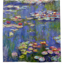 Colourful Water Lily Pond Reflections Fine Art Shower Curtain