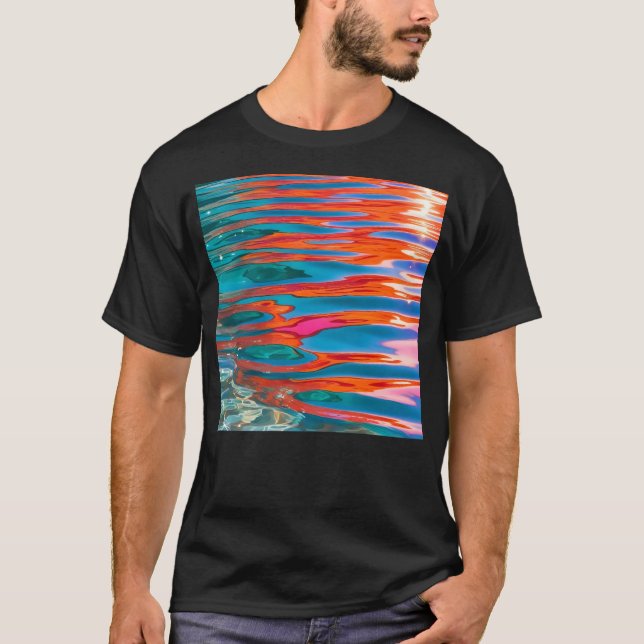Colourful Water Ripples T-Shirt (Front)