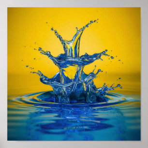 Colourful Water Splash Poster