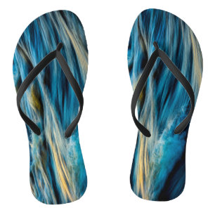 Colourful Water Waves Custom Created Jandals