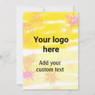 Colourful watercolor abstract add name text invitation