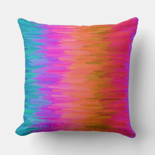 Colourful Watercolor Abstract Background Cushion