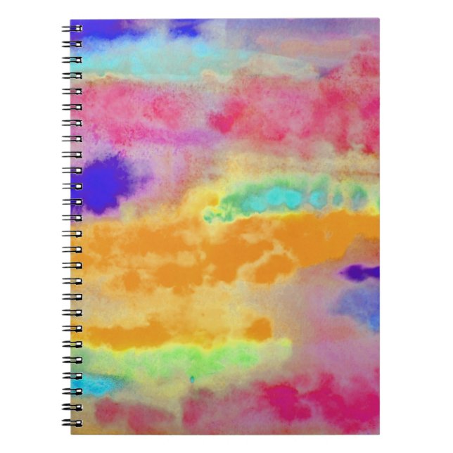 Colourful Watercolor abstract Notebook (Front)