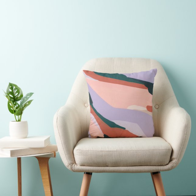 Colourful Watercolor Abstract Painting Original Ar Cushion (Chair)