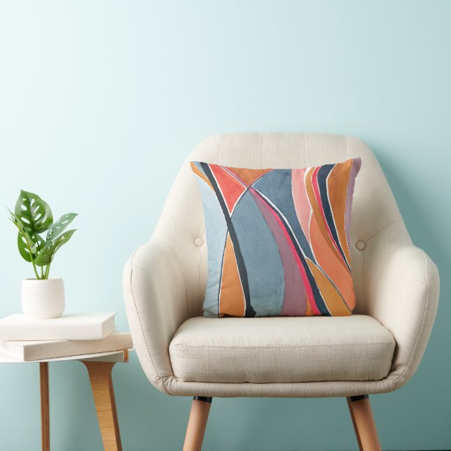 Colourful Watercolor Abstract Painting Original Ar Cushion (Chair)
