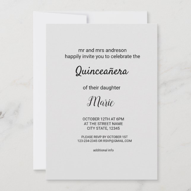 Colourful watercolor add your name text editable invitation (Front)