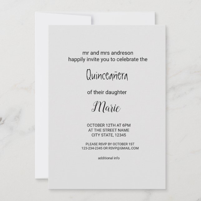 Colourful watercolor add your name text editable invitation (Front)